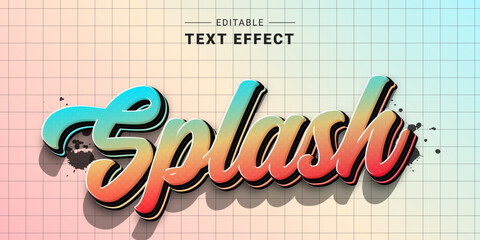 Editable 3D Lettering Graffiti Typography Design © sailor