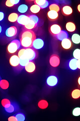 Fototapeta premium bokeh abstract light backgrounds, bokeh colorful, blurry night lights. abstraction. christmas lights