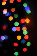 bokeh abstract light backgrounds, bokeh colorful, blurry night lights. abstraction. christmas lights