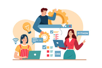 Business team generating creative idea