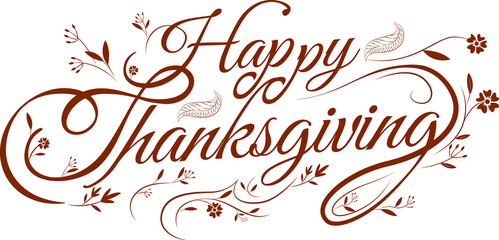 Happy Thanksgiving day, Autumn, Typography