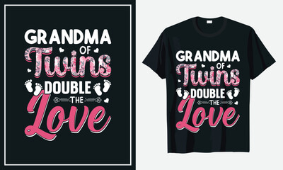 Grandparents day t-shirt design premium vector