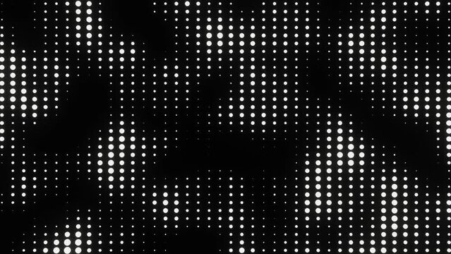 Abstract polygonal space with white dots motion. vj , loop background , equalizer , abstract animation 