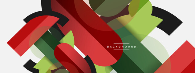 Round geometric shapes lines and circles. Vector template for wallpaper banner background or landing page