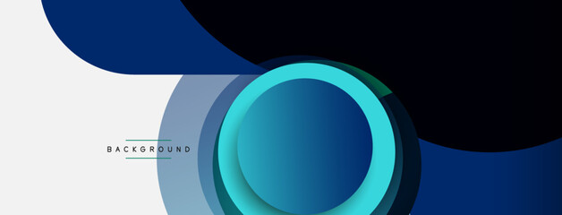 Creative geometric wallpaper. Minimal abstract background. Circles composition vector illustration for wallpaper banner background or landing page