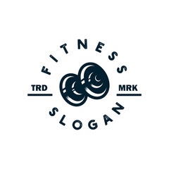 vintage logo gym fitness template illustration