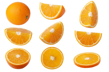 fresh orange fruit isolated on alpha background