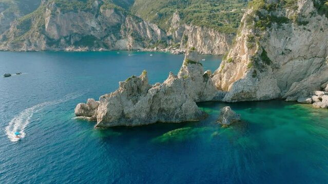 Drone footage of the island of Corfu Greece