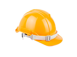 plastic orange safety helmet or Construction hard hat concept safety project of workmen as...