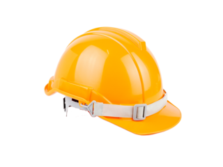plastic orange safety helmet or Construction hard hat concept safety project of workmen as engineer,isolated on white background
