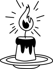 boho illustration on transparent background