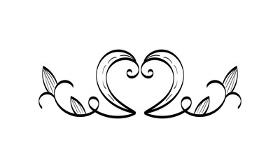 Wedding ornament design for print or use as invitation card, flyer or Banner