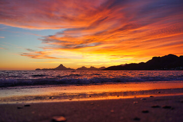 Red sunset in Miramar (Guaymas, Sonora)