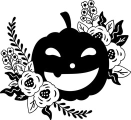 Halloween illustration on transparent background