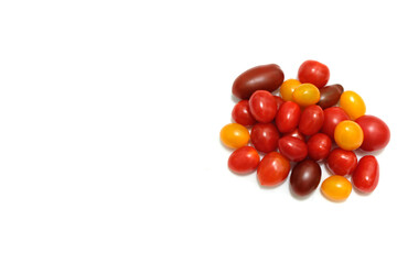 tomatoes on white background