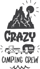 camping illustration on transparent background