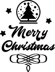 Christmas illustration on transparent background