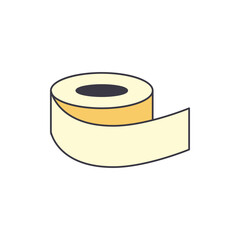 Adhesive tape icon in color, isolated on white background 