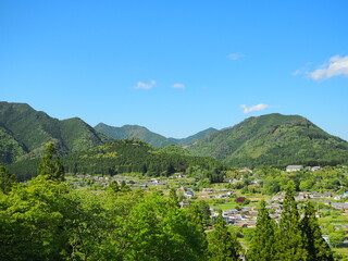 村を見下ろす風景