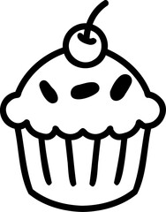 dessert illustration on transparent background