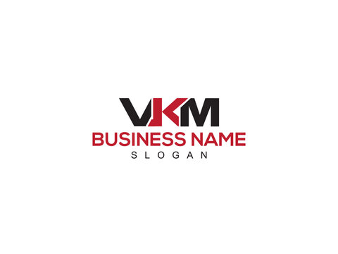 Initial VKM Logo Icon, Unique VK vkm Premium Logo Letter Vector Image Collection for Business