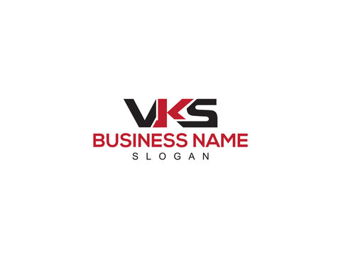Initial VKS Logo Icon, Unique VK vks Premium Logo Letter Vector Image Collection for Business