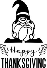 thanksgiving illustration on transparent background