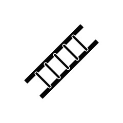 ladder, stairway icon in black flat glyph, filled style isolated on white background
