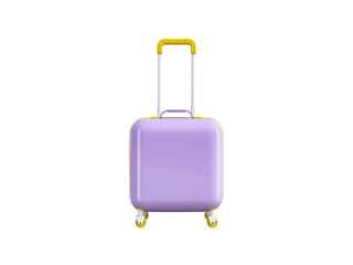 Hardside Travel Luggage Suitcase isolated icon 3d render illustration
