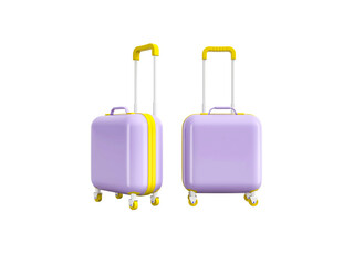 Hardside Travel Luggage Suitcase isolated icon 3d render illustration