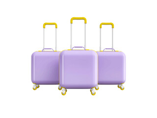 Hardside Travel Luggage Suitcase isolated icon 3d render illustration