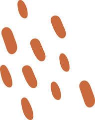 Abstract shape illustration on transparent background