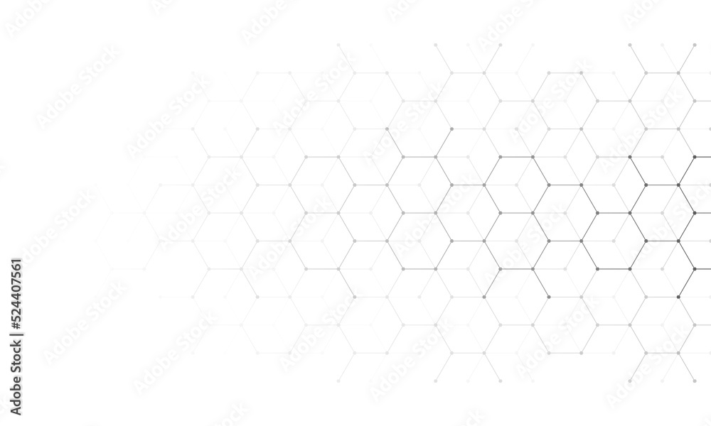 Poster Abstract design element with geometric background of hexagons shape pattern