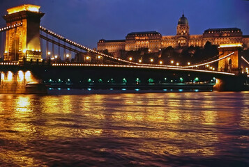 Chain Bridge and Royal Palace in Budapest