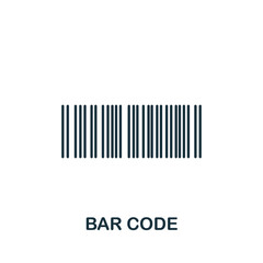 Bar Code icon. Line simple line Online Store icon for templates, web design and infographics