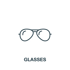Glasses icon. Line simple icon for templates, web design and infographics