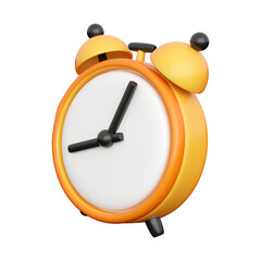 3d Alarm clock. Concept of business idea, education or reminder element. 3d high quality render