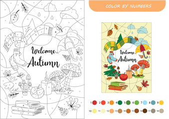 Coloring by numbers for children