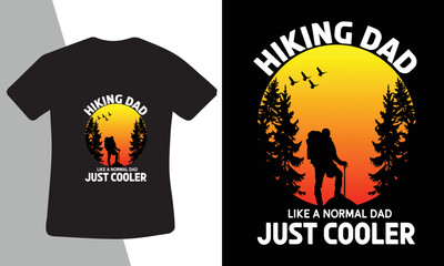 Hiking t-shirt design template for hiking lover.