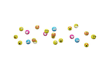emoticons icons for social media. 3d rendering