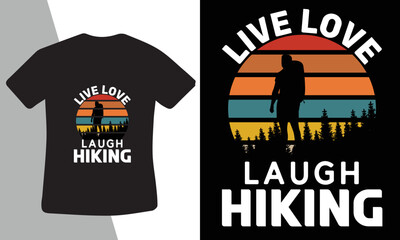 Obraz premium Hiking t-shirt design template for hiking lover.