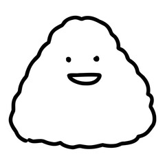 おにぎり　キャラクター風手描きイラスト
