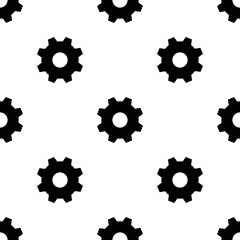 flat simple gears setting, service tools icon seamless.