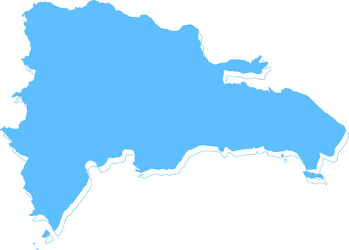 Dominican Republic vector map.Hand drawn minimalism style.
