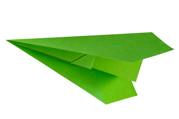 Green paper aircraft, travel concept