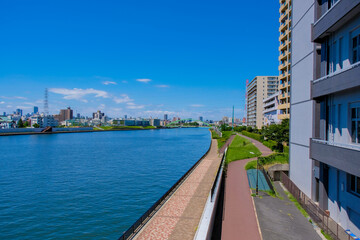 尾久橋からの隅田川(王子方面)