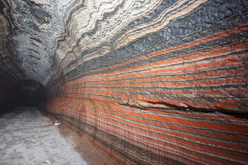 Naklejka premium Deep mine of potash production.
