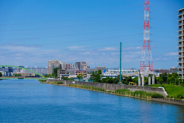 Fototapeta premium 尾久橋からの隅田川(王子方面)