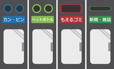 シンプルな分別用ゴミ箱