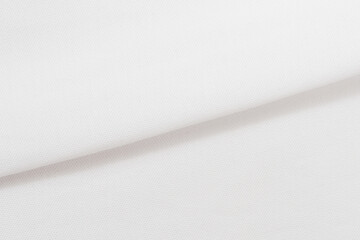 Macro Photo of white fabric texture background. Pattern of white woven clothing material.